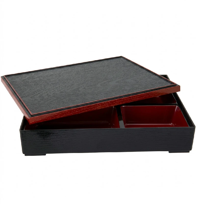 Bento Box Sort/Rød 30x24,5x6cm 3712649 by COSY & TRENDY color Sort