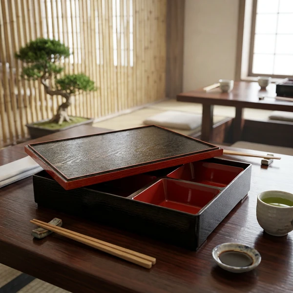 Bento Box Sort/Rød 30x24,5x6cm 3712649 by COSY & TRENDY color Sort