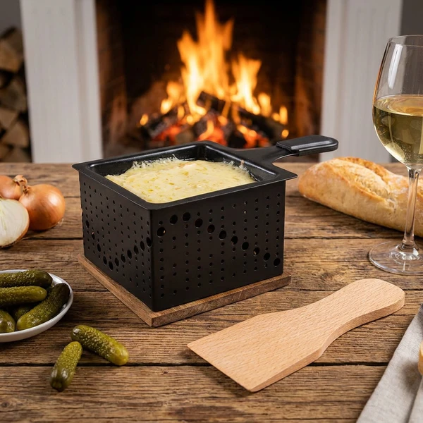 Raclette Firkantet til 1 Person 16cm 5659003 by COSY & TRENDY color Sort