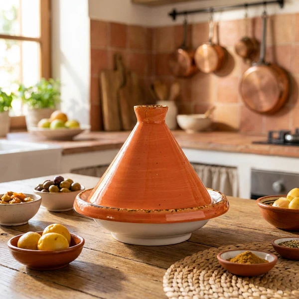 Tajine Porcelæn Orange Ø13cm x H11,2cm 1480213 by COSY & TRENDY color Sort