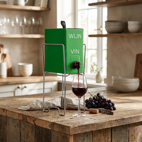 Vinboks holder til 3L trådkurv metal 35,5cm VL3949 by COSY & TRENDY color Sort