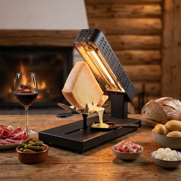 Raclette Grill Sort Metal 42x17x38cm 5659010 by COSY & TRENDY color Sort