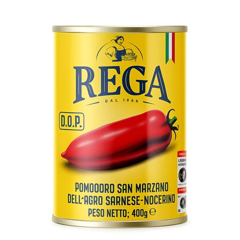 Rega Flåede Tomater San Marzano 400 g 16111  color Sort