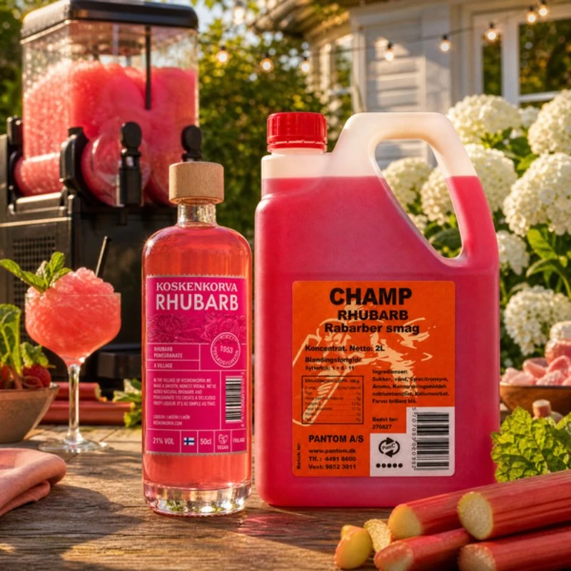 Frozen Rhubarb Rush - Slush ice drinkspakke Bundle191  color Sort