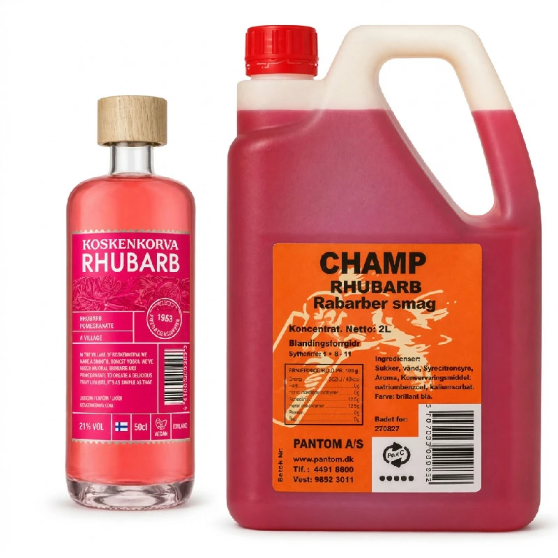 Frozen Rhubarb Rush - Slush ice drinkspakke Bundle191  color Sort