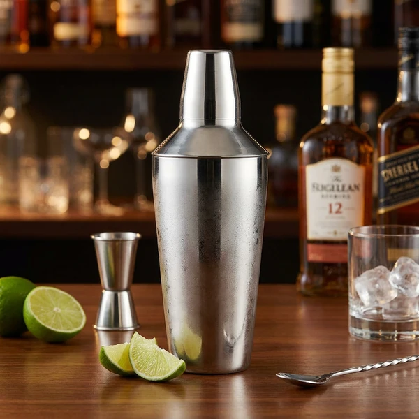 Cocktailshaker 3-delt rustfrit stål konisk 0,75 l 593035  color Sort