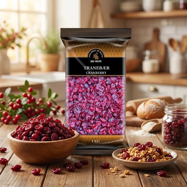 Tørret Tranebær 1 KG 621C  color Sort