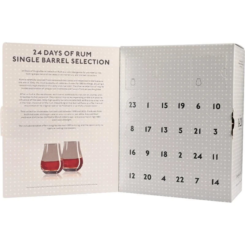 24 Days of Rum Calendar, SBS Edition 24x2cl JUL150  color Sort