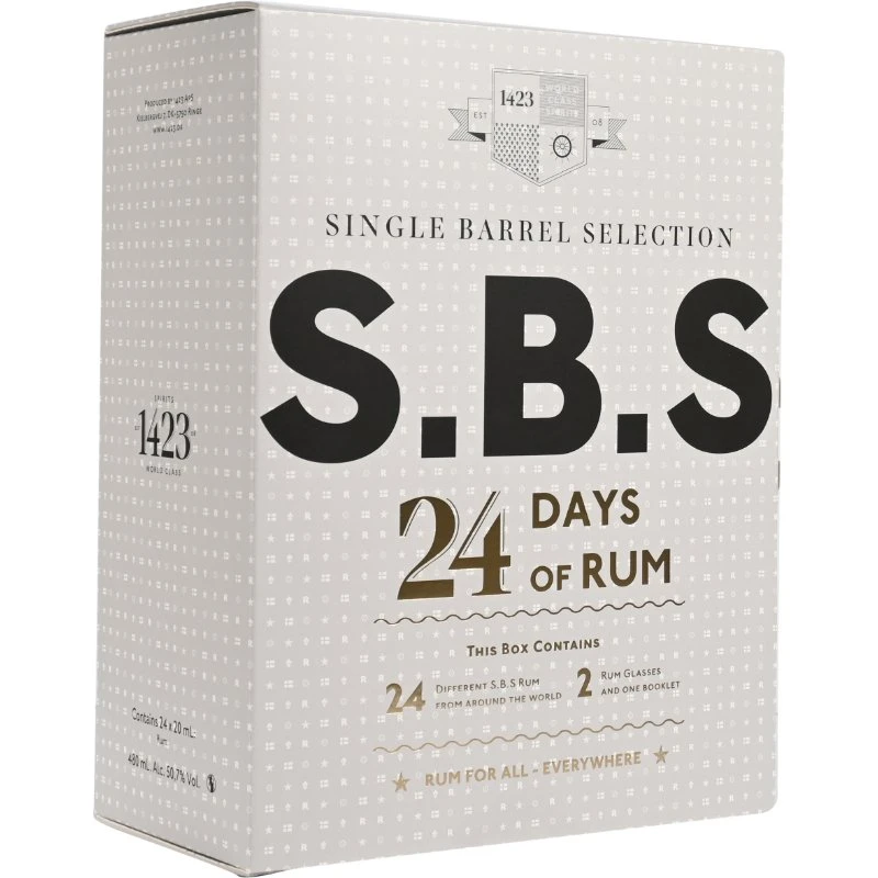 24 Days of Rum Calendar, SBS Edition 24x2cl JUL150  color Sort
