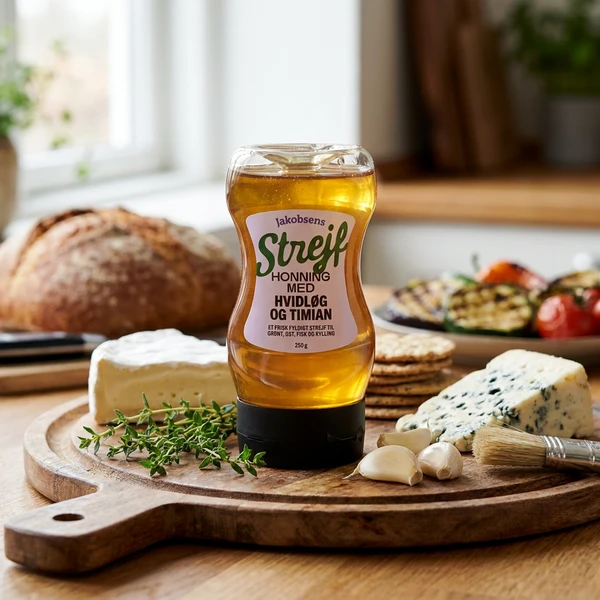 Honning med strejf af timian & hvidløg FL (250 G) 382075 by JAKOBSENS color Sort