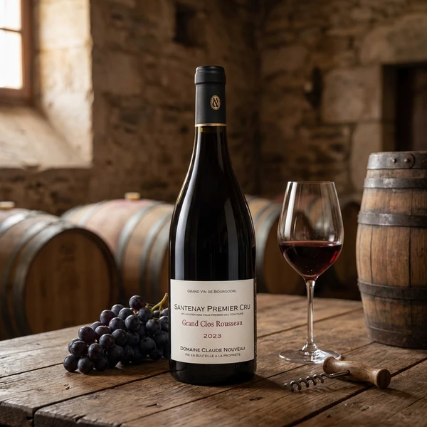 Domaine Claude Nouveau Santenay Premier Cru Rouge 2023 Grand Clos Rousseau 0.75 liter L-67-073-00  color Sort