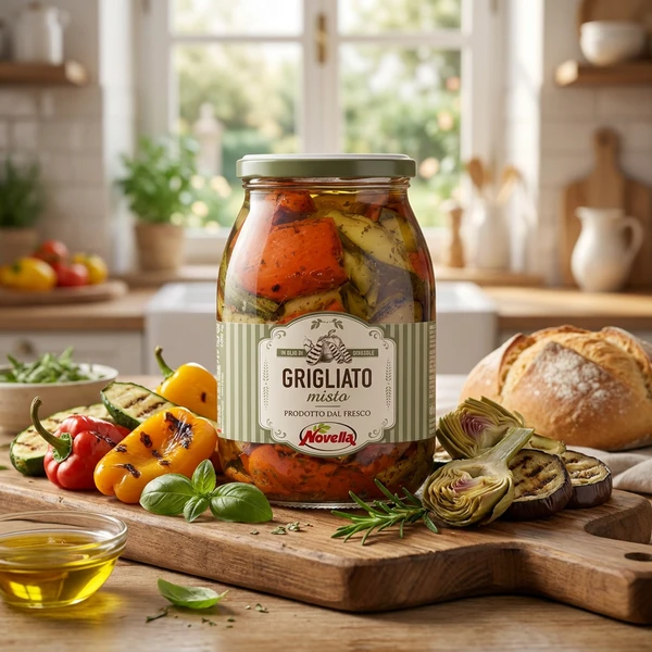 Grillede Grøntsager 950g (Drænet 620g) 19004 by Deli Drengene color Sort