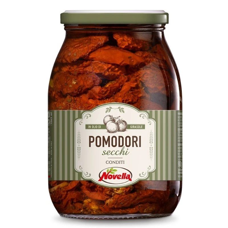 Soltørrede tomater 950g (Drænet 600g) 19003 by Deli Drengene color Sort
