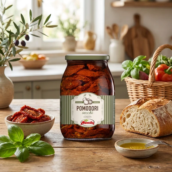 Soltørrede tomater 950g (Drænet 600g) 19003 by Deli Drengene color Sort