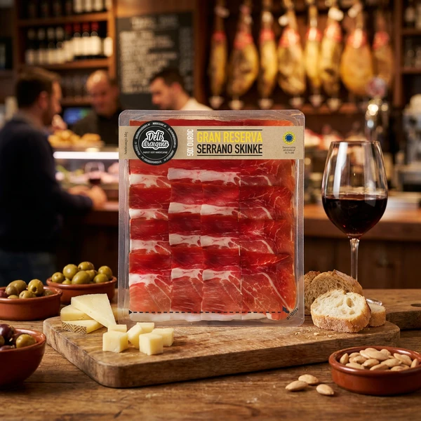 Jamon Serrano Gran Reserva (50% Duroc)90g 248 by Deli Drengene color Sort