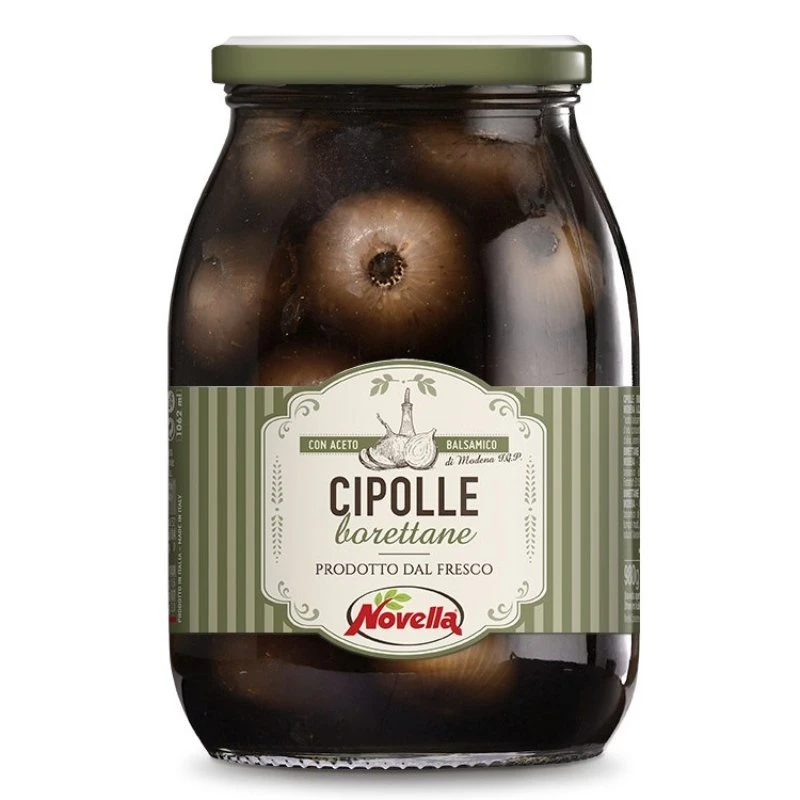 Borettane Løg i balsamico 1000g (Drænet 600g) 19001 by Deli Drengene color Sort