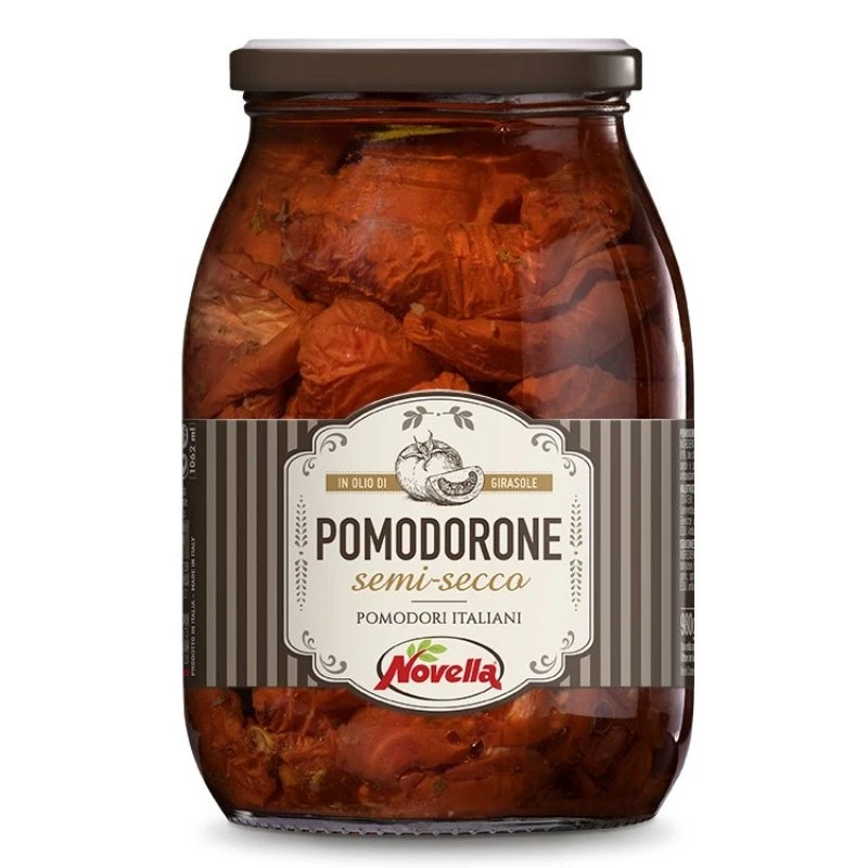 Semi-tørrede tomater 980g (Drænet 650g) 19002 by Deli Drengene color Sort