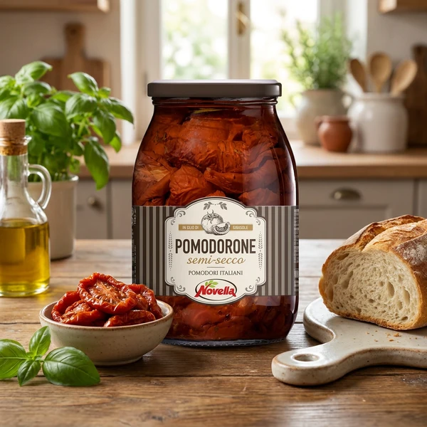 Semi-tørrede tomater 980g (Drænet 650g) 19002 by Deli Drengene color Sort