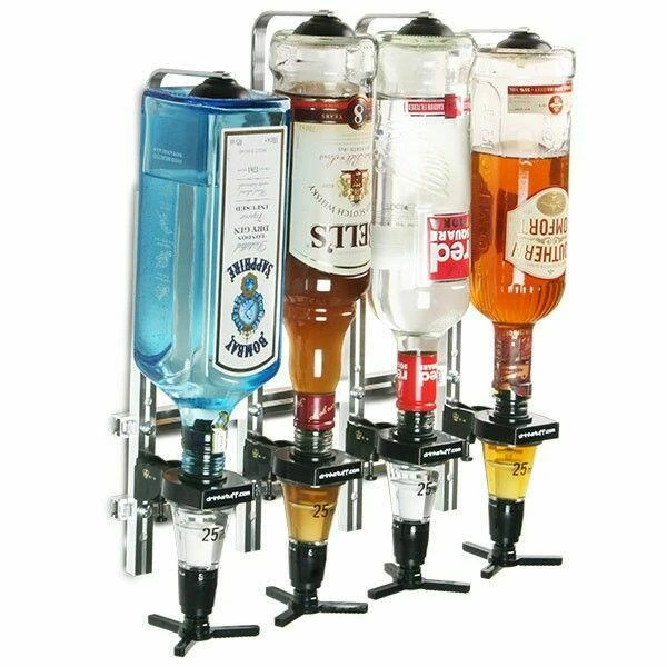 Flaskeholder Vægmonteret 4 70cl / 1 liter BTBL3213 by Beaumont color Sort