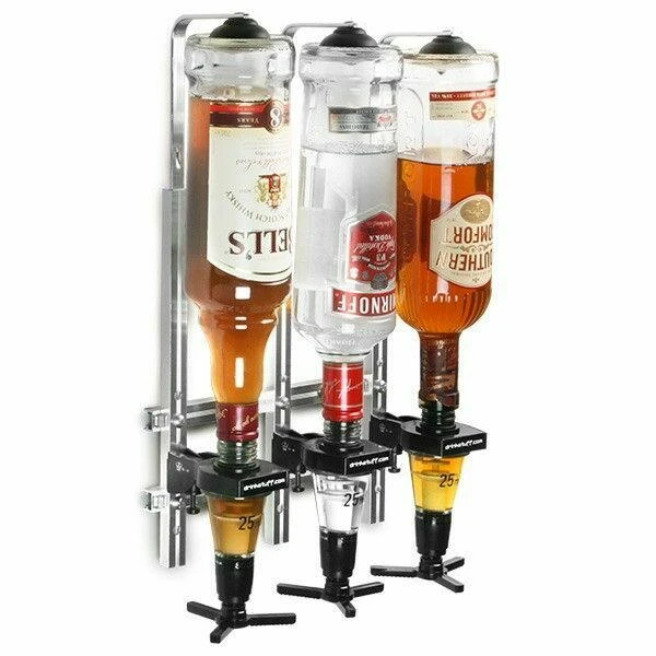 Flaskeholder Vægmonteret 3 flasker 70cl / 1 liter BTBL3211 by Beaumont color Sort