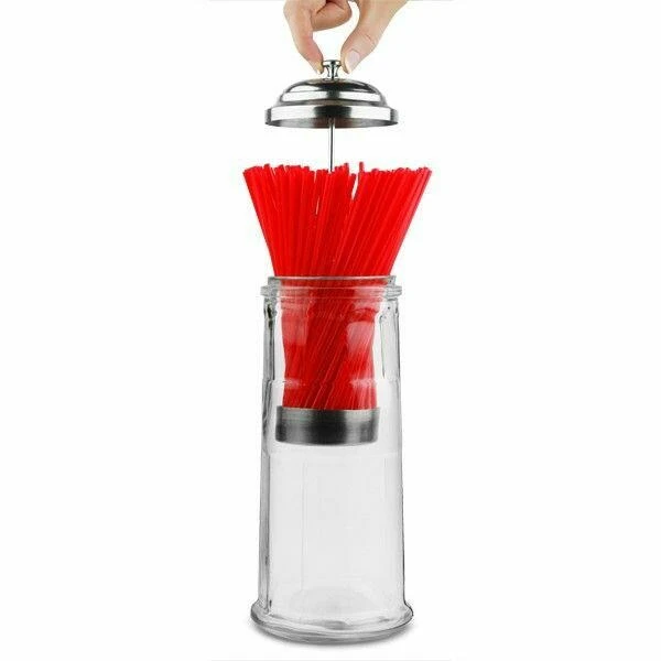 Sugerørs Dispenser i Glas 11366 by Drink color Klar