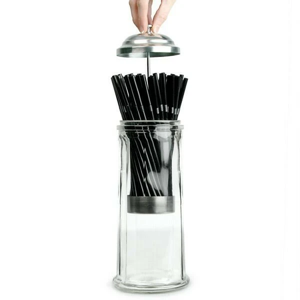 Sugerørs Dispenser i Glas 11366 by Drink color Klar