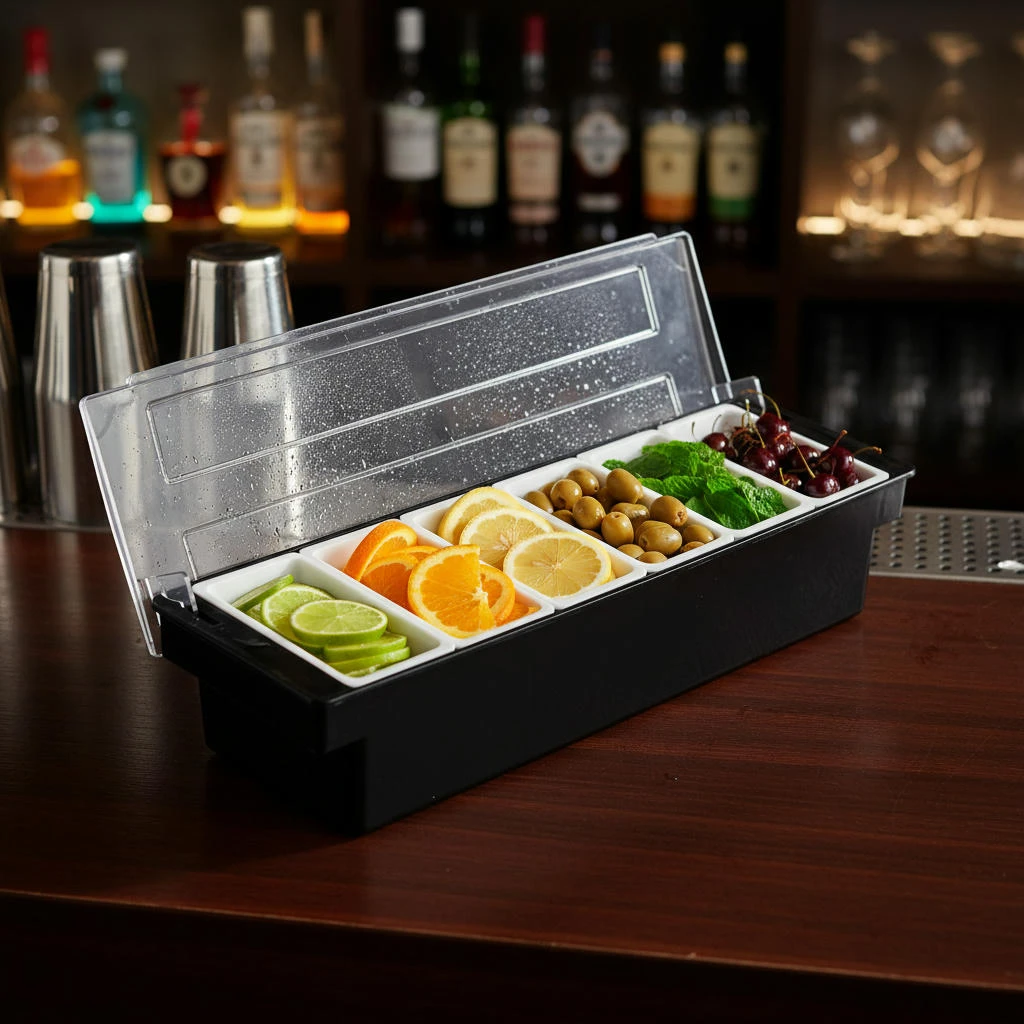 Frugt dispenser i sort - 6 dele rum BTBL3766 by Beaumont color Sort