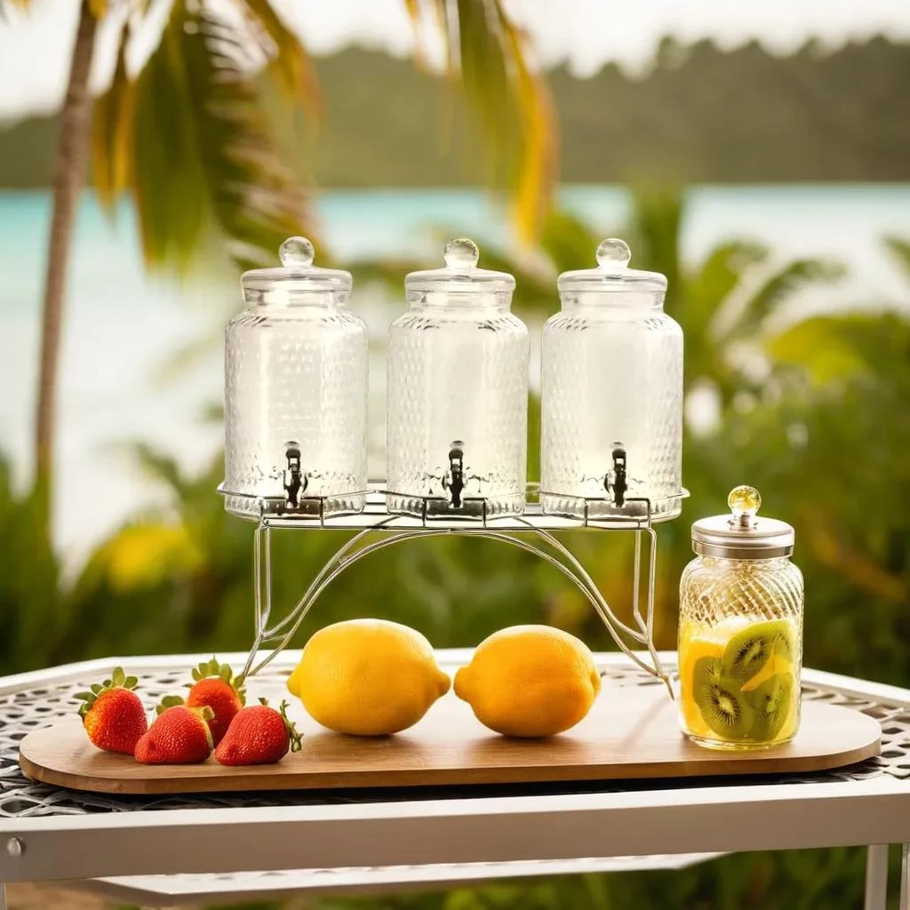 Triple drinks dispenser med stander 12 L 13921 by Drink color Klar