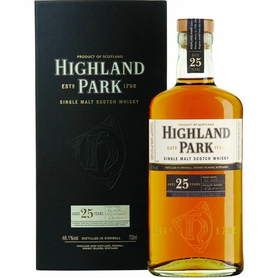 Highland Park 25 YO Single Malt Scotch FL 70 55010 by HIGHLANDPA color Sort