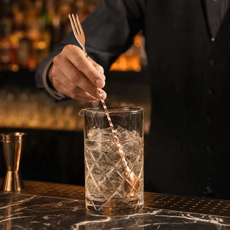 Cocktail Ske med Fork kobber - Mezclar BTBL3679 by Beaumont color Kobber