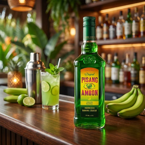 Pisang Ambon Bananlikør 70 cl 63130 by PISANG color Sort