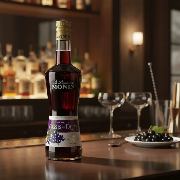 Monin Liqueur Creme de Cassis / Solbær FL 70 63024 by MONIN color Sort