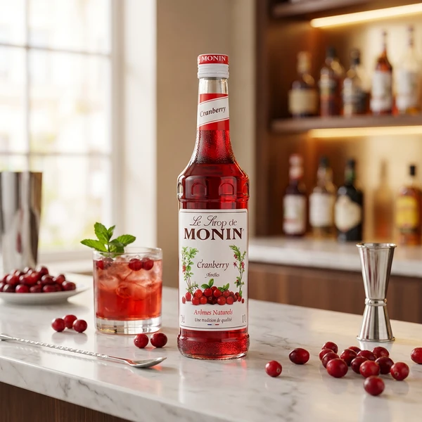 Monin Syrup Cranberry / Tranebær FL 70 61174 by MONIN color Sort