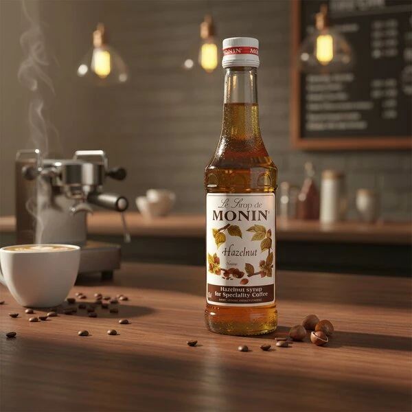 Monin Syrup Hazelnut / Hasselnød FL 25 61089 by MONIN color Sort