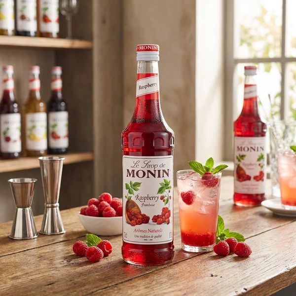 Monin Syrup Raspberry / Hindbær FL 70 61030 by MONIN color Sort