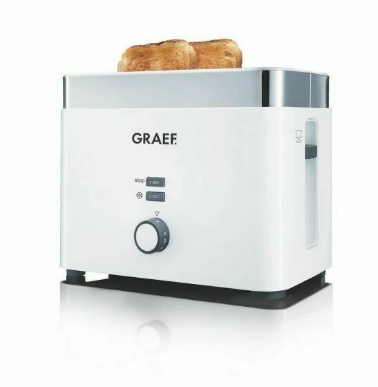 Brødrister, 2 skiver, 1000W - Hvid GRTO61EU by Graef color Hvid
