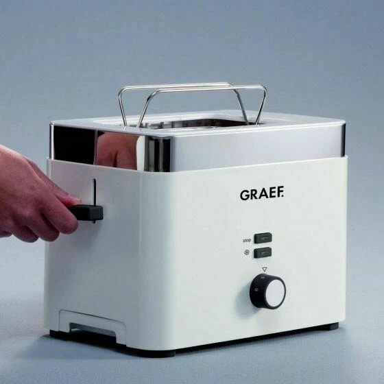 Brødrister, 2 skiver, 1000W - Hvid GRTO61EU by Graef color Hvid