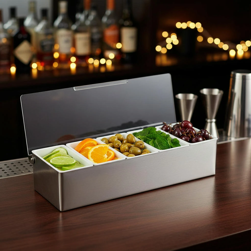 Frugt dispenser stål - 5 dele x 1 pint BTBL3762 by Beaumont color Sølv