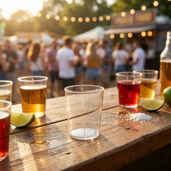 Festivalshotglas 4 cl genanvendelige ECO40 by Rbdrinks color Klar