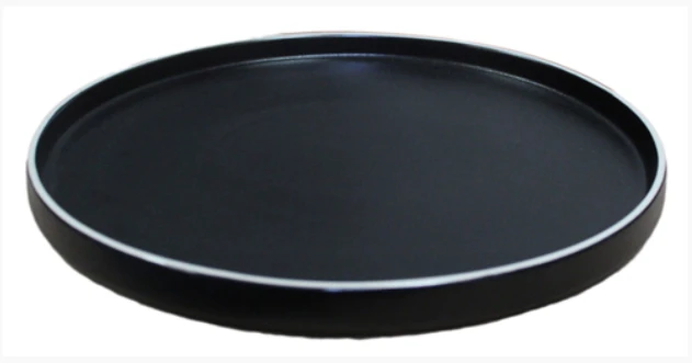 Tallerken 25 cm Sort/Hvid 5012014  color Hvid