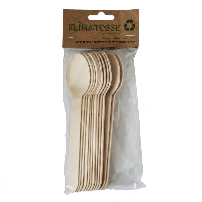 Træskeer 14 cm - Pakke med 12 stk. 4201054  color Sort