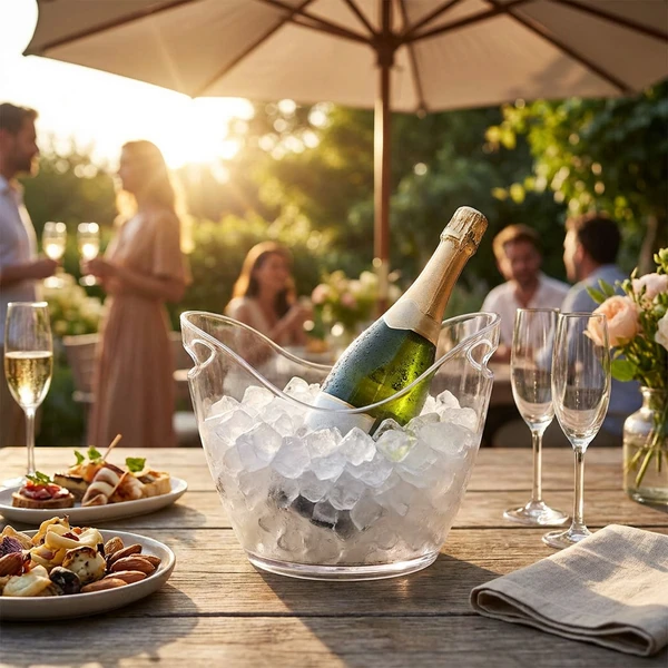 Vin / champagne køler klar plast 4L SC23-T by Rbdrinks color Sort