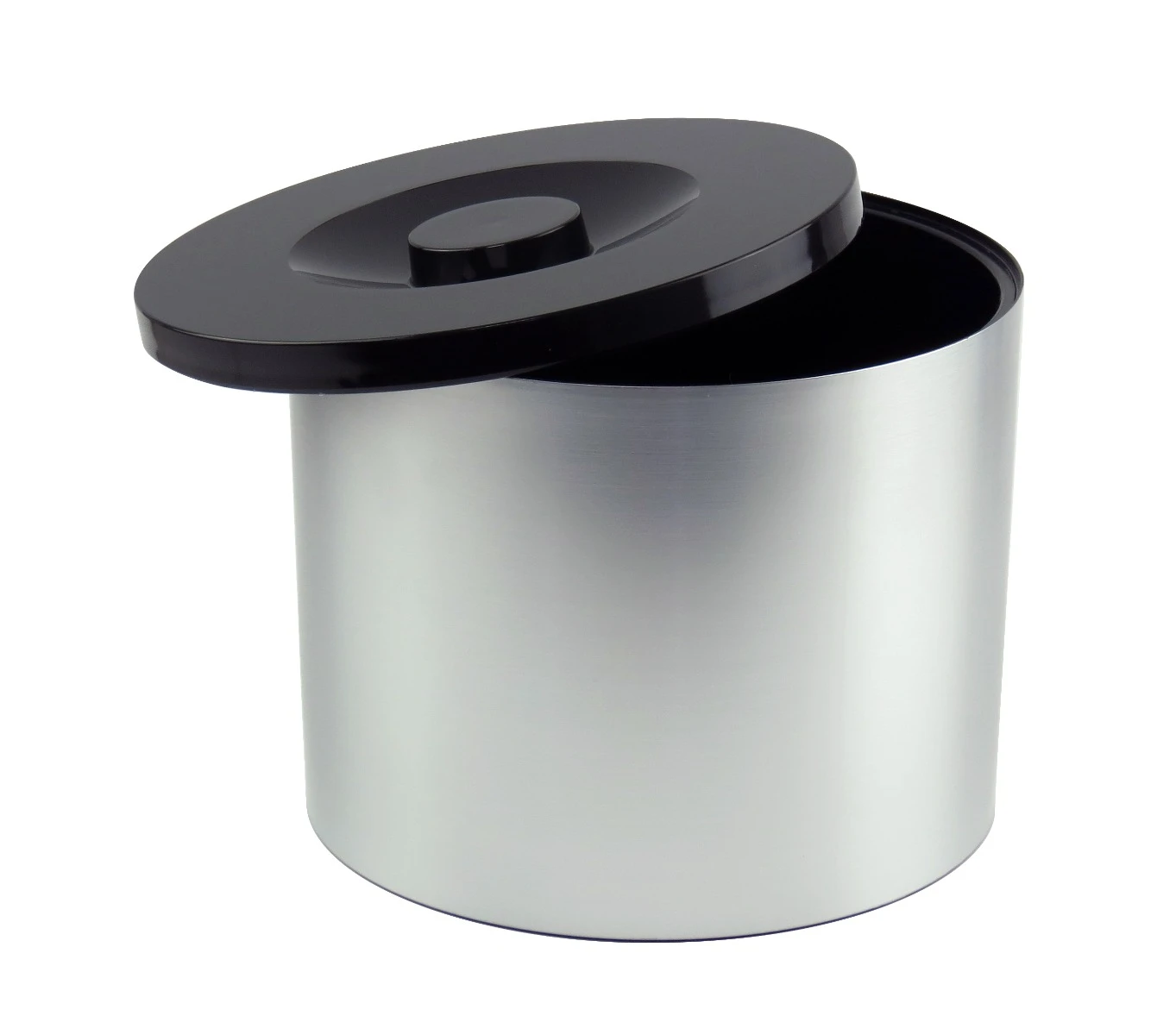 Lille børstet aluminiumseffekt isspand 6L 3497 by Beaumont color Sølv/Sort