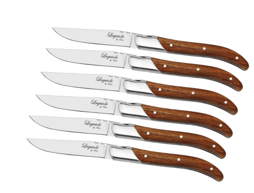 Laguiole Steakknive Rosewood 6 stk. 30-LG0023 by Laguiole By Hâws color Brun/Sølv