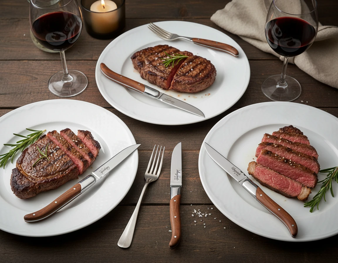 Laguiole Steakknive Rosewood 6 stk. 30-LG0023 by Laguiole By Hâws color Brun/Sølv