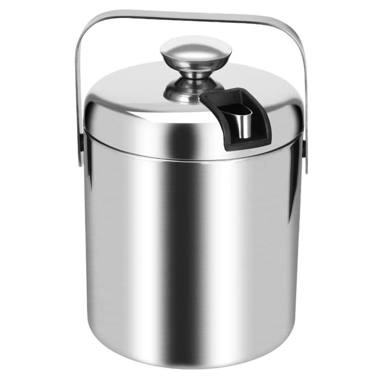 Isspand i rustfrit stål 1300 ml - Sølv CG-T19 by Barlife color Sølv