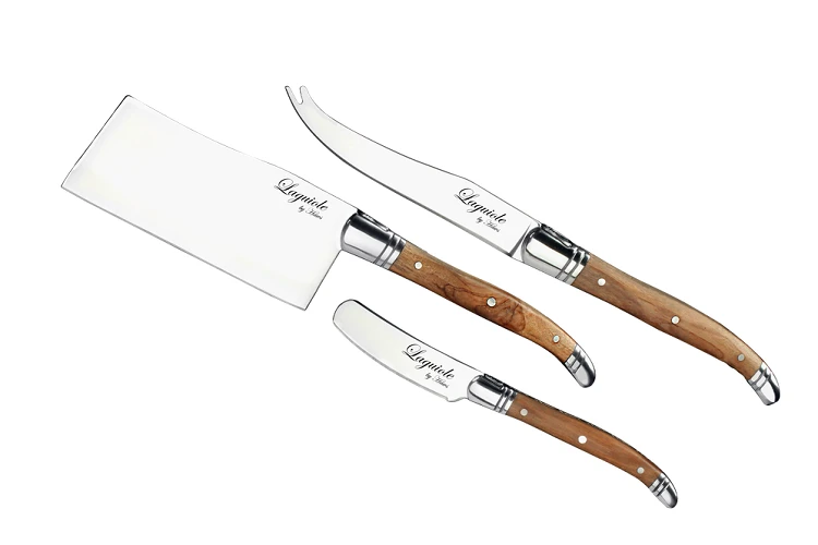 Laguiole Ostesæt 3 knivesæt 30-LG0066 by Laguiole By Hâws color Brun/Sølv