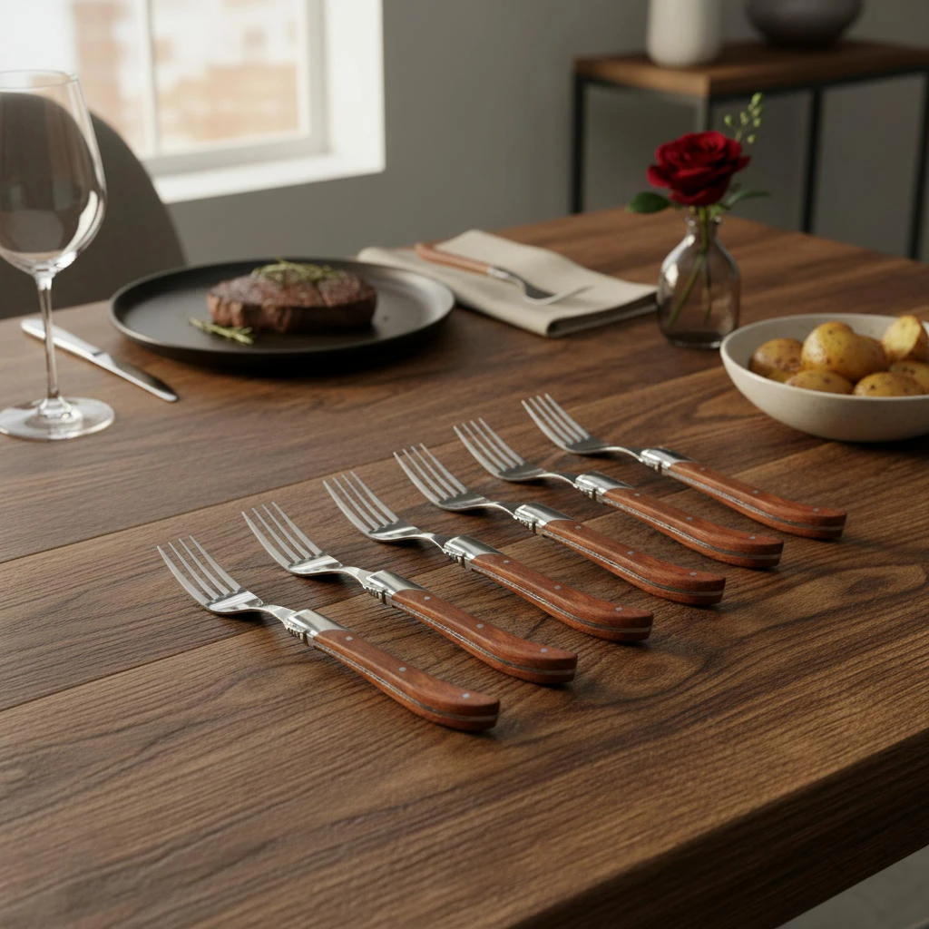 Hâws Laguiole Steak Gafler Rosewood 30-LG0023G by Laguiole By Hâws color Sølv/ brun