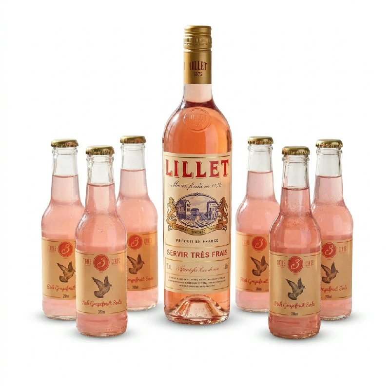 Pink Lillet Cocktail Pakke Barlifepinkdrink by Barlife color Sort