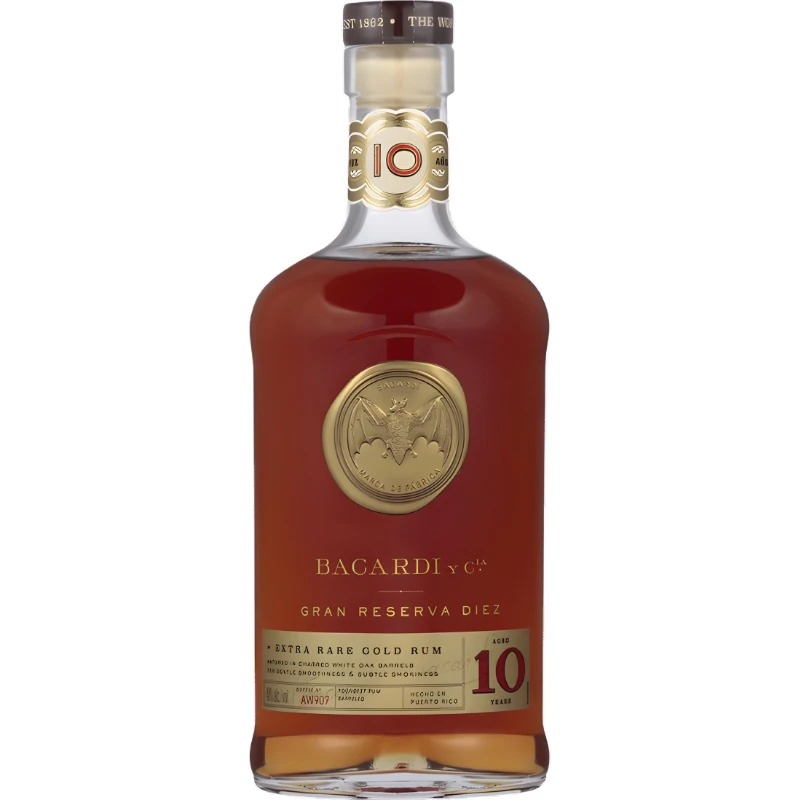 Bacardi 10 YO Gran Reserva Diez Rom 70 cl 54276 by BACARDI color Sort